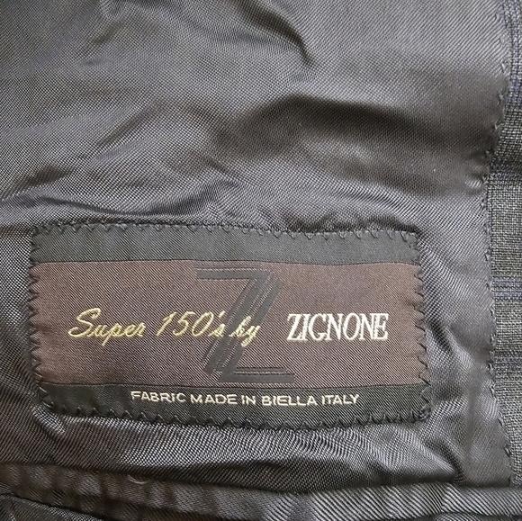 Gulfshore Clothier TG size 42 Drop 6R Gray and blue stripped Blazer - Picture 5 of 7